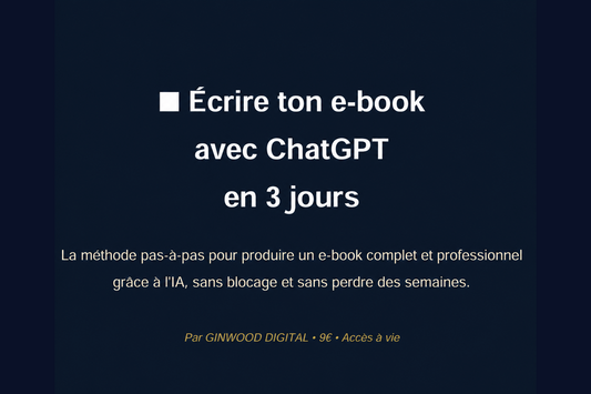 Écrire ton e-book avec ChatGPT en 3 jours